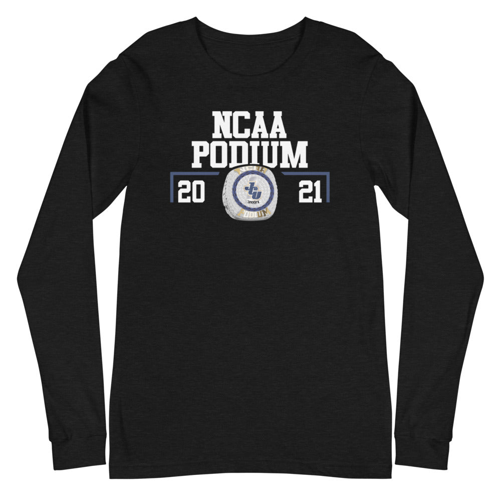 John Carroll University 2021 NCAA Podium Championship Ring  Unisex Long Sleeve Tee