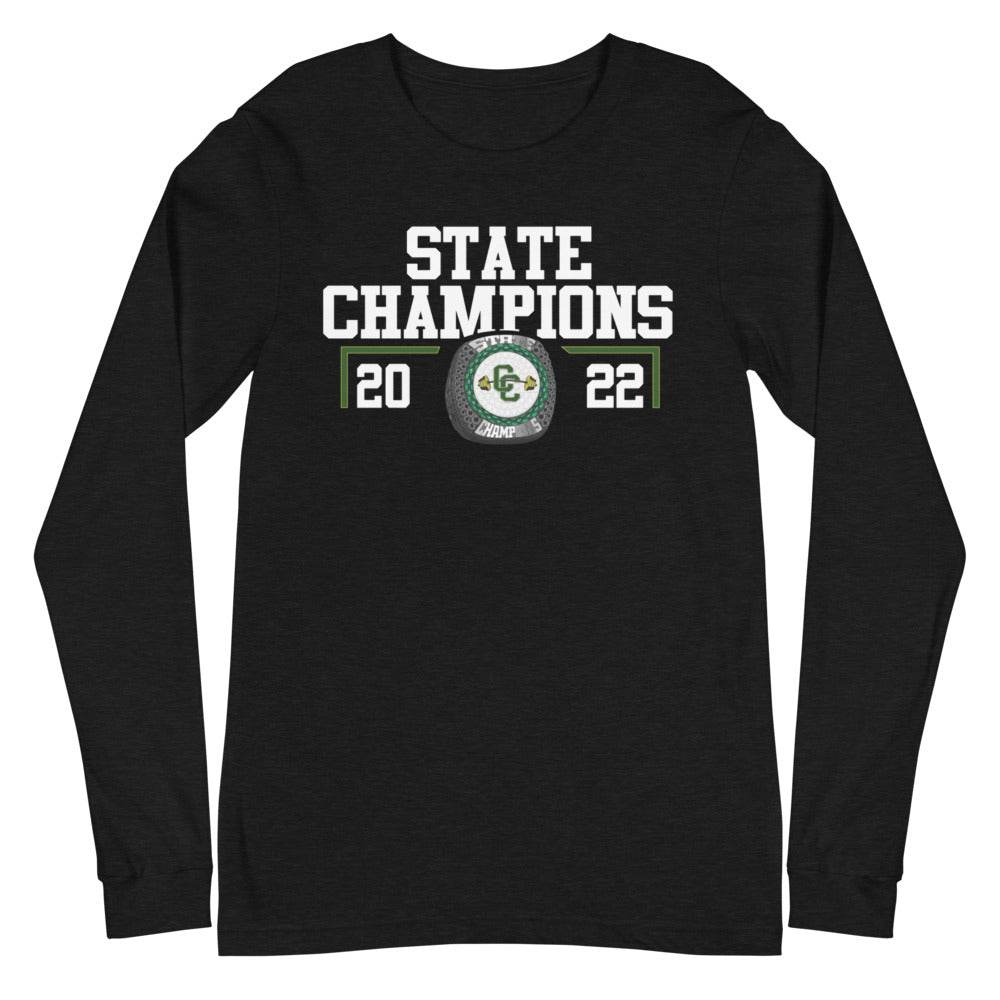 Cedar Creek High School 2022 State Championship Ring Unisex Long Sleeve Tee