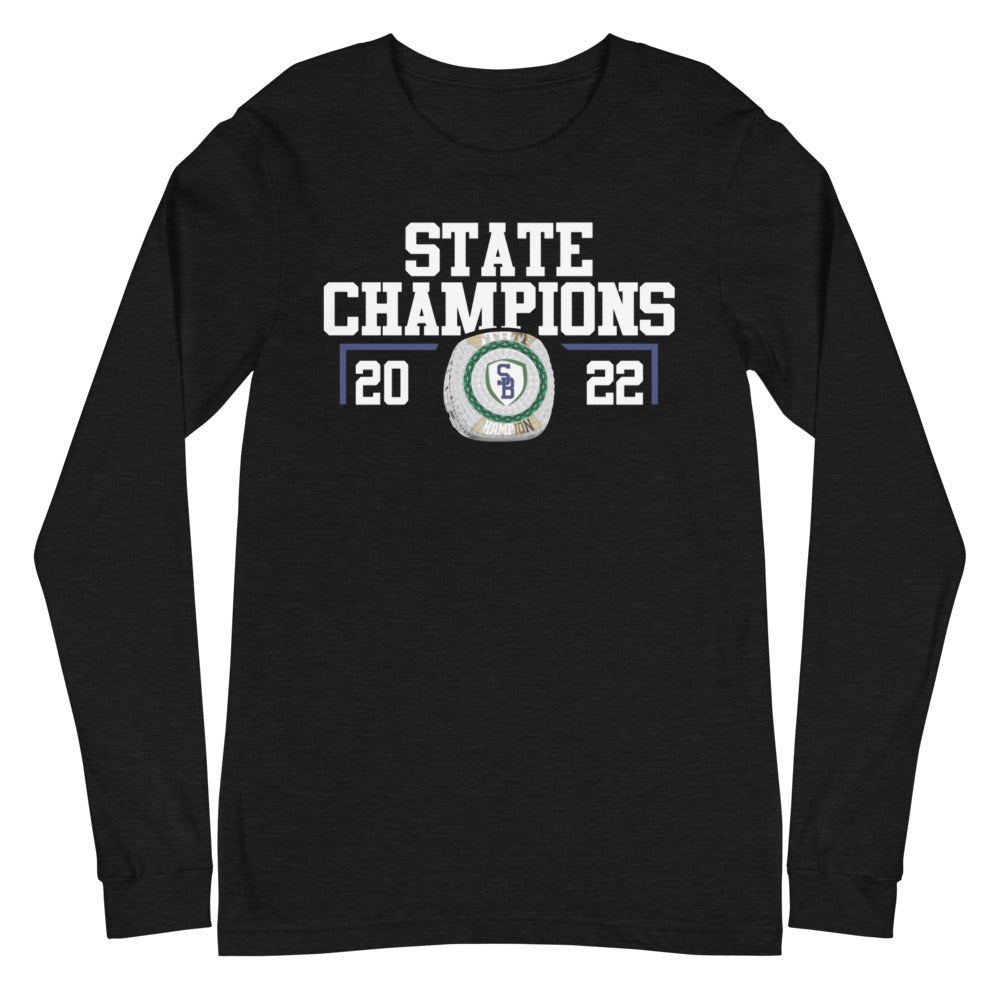 St. Bernards Academy 2022 State Championship Ring Unisex Long Sleeve Tee