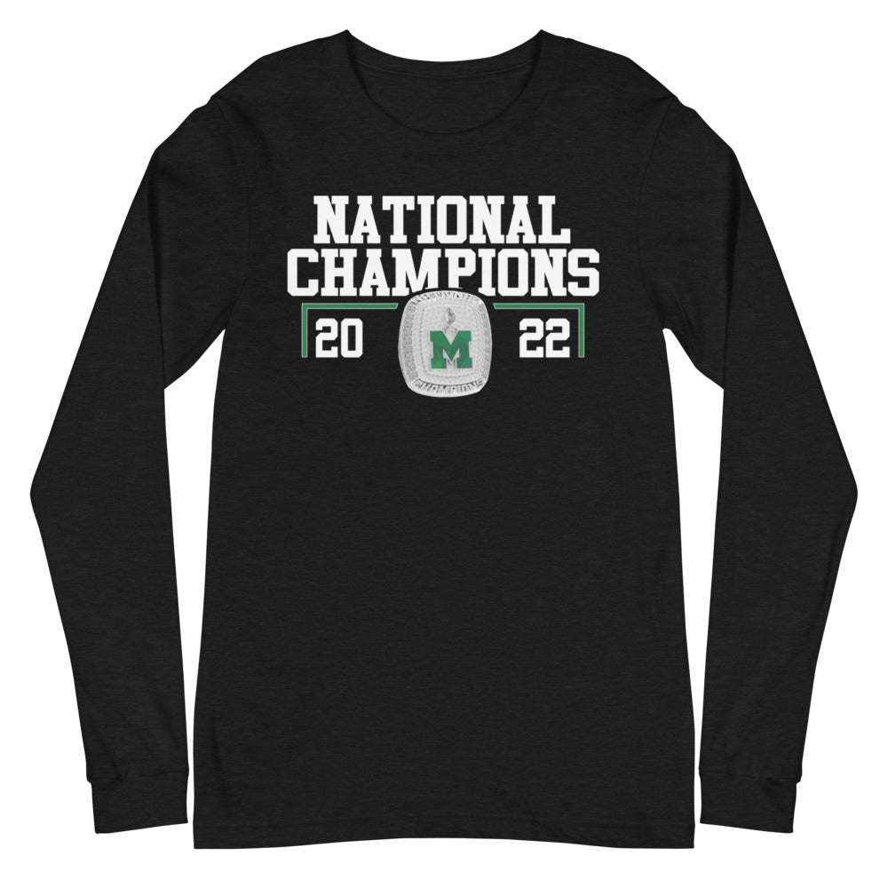 Marlboro Shamrocks 2022 National Championship Ring Unisex Long Sleeve Tee