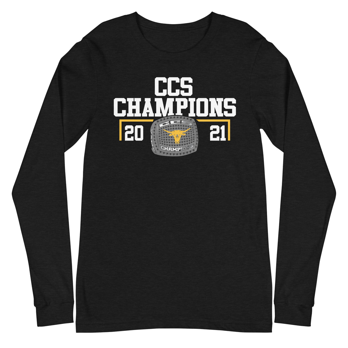 Leigh High School 2021 Baseball CCS Championship Ring Unisex Long Sleeve Tee