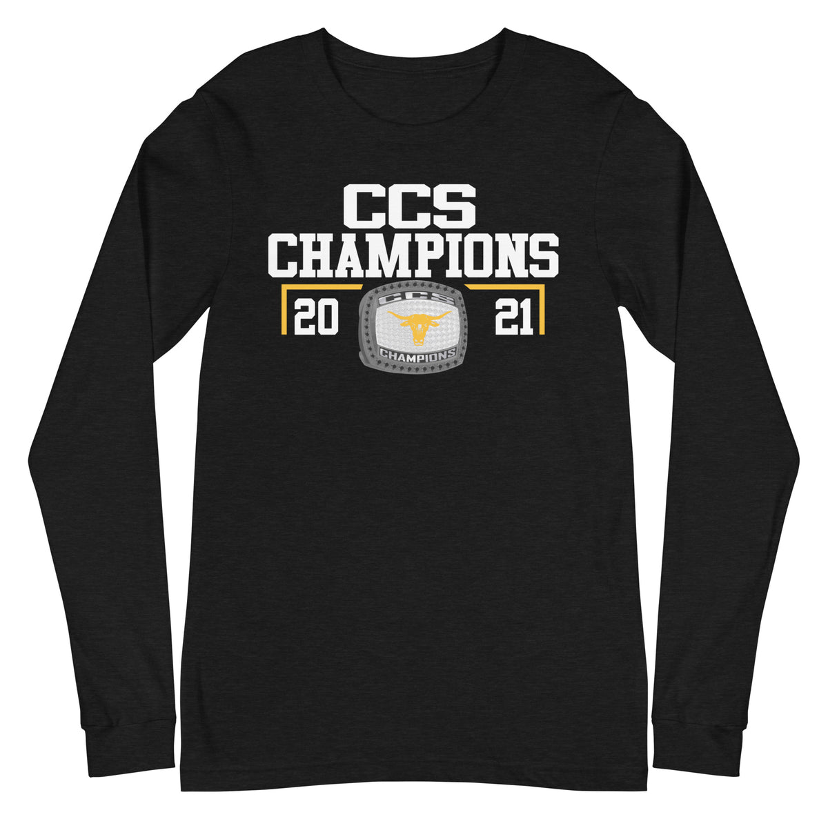 Leigh High School 2021 Soccer CCS Championship Ring Unisex Long Sleeve Tee