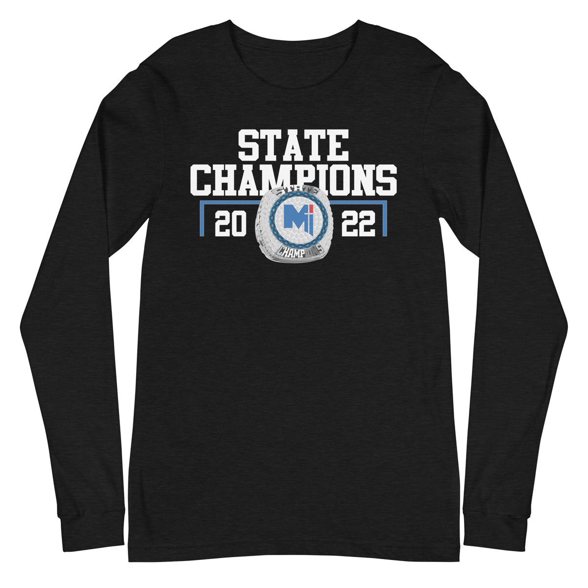 Bishop Miege High School 2022 State Championship Ring Unisex Long Sleeve Tee