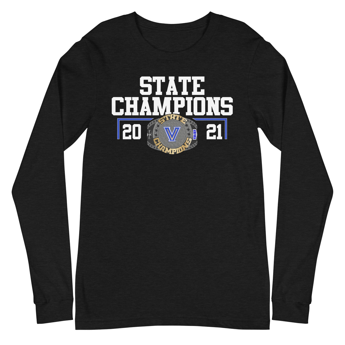 Valley View High School Cheer 2021 State Championship Ring Unisex Long Sleeve Tee
