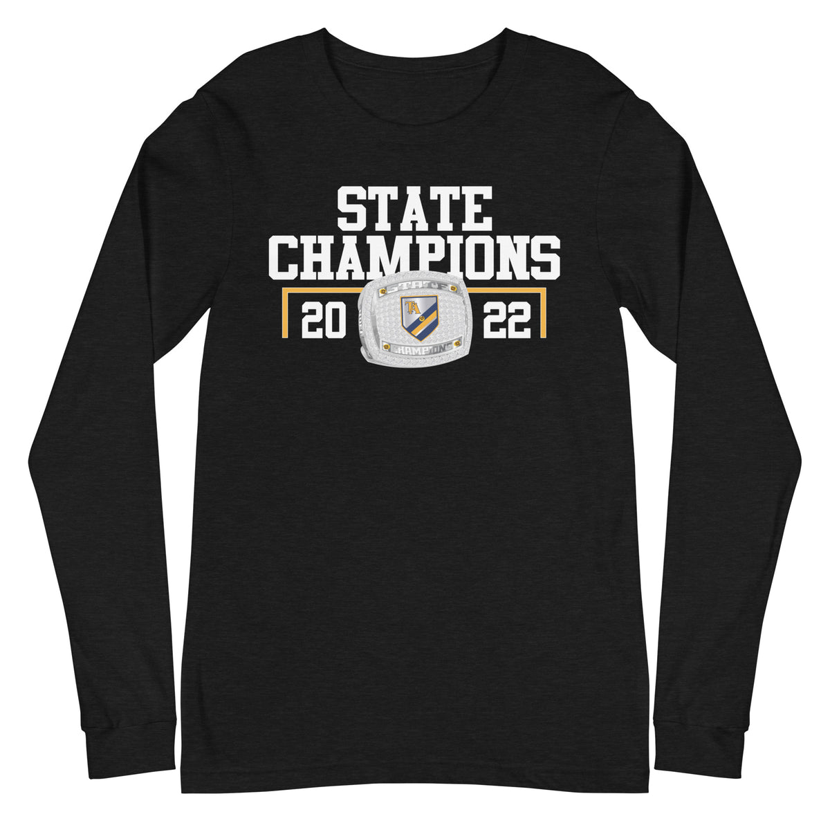 Tuscaloosa Academy Men’s Soccer 2022 State Championship Ring Unisex Long Sleeve Tee