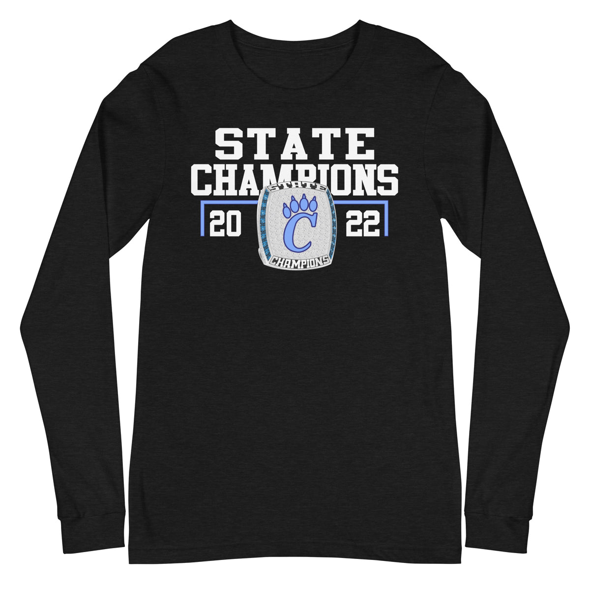 Chesapeake High School 2022 State Championship Style Ring Unisex Long Sleeve Tee