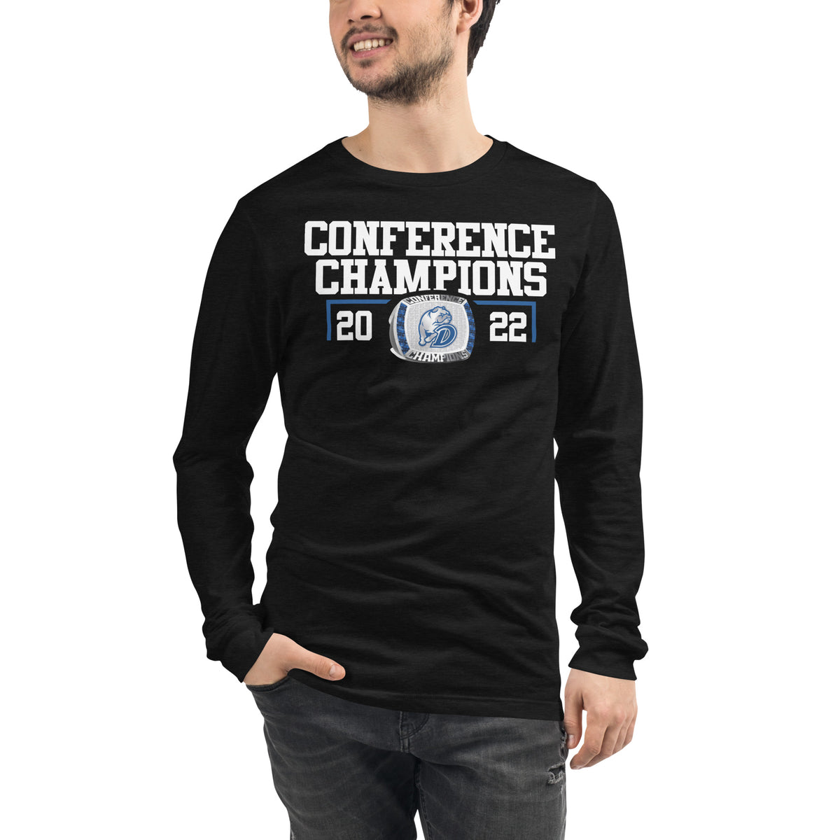 Drake University 2022 Conference Championship Ring Unisex Long Sleeve Tee