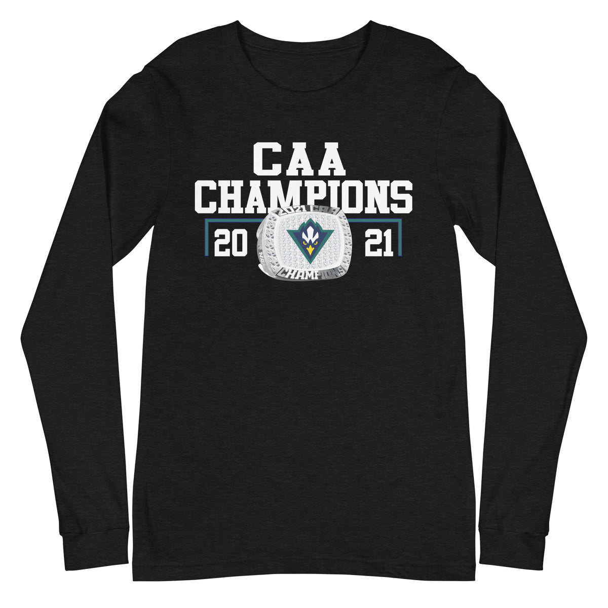 UNCW 2021 CAA Championship Ring Unisex Long Sleeve Tee