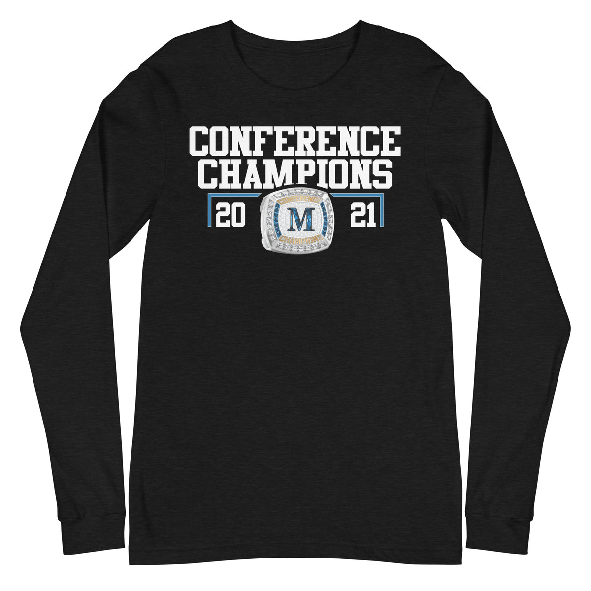 Marian University 2021 Hockey Conference Championship Ring Unisex Long Sleeve Tee