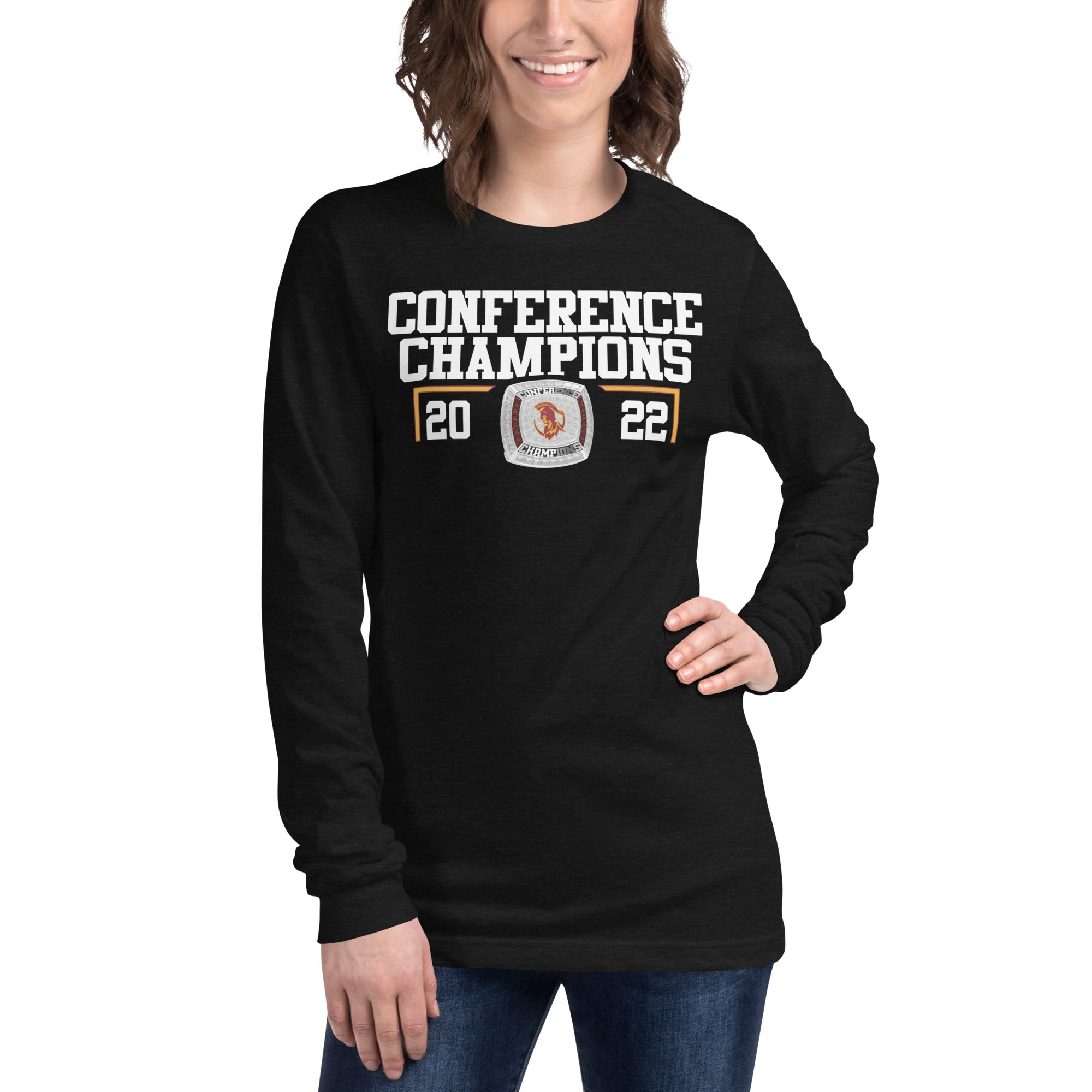 Claremont Mudd Scripps Women’s Track & Field 2022 Conference Championship Ring Unisex Long Sleeve Tee