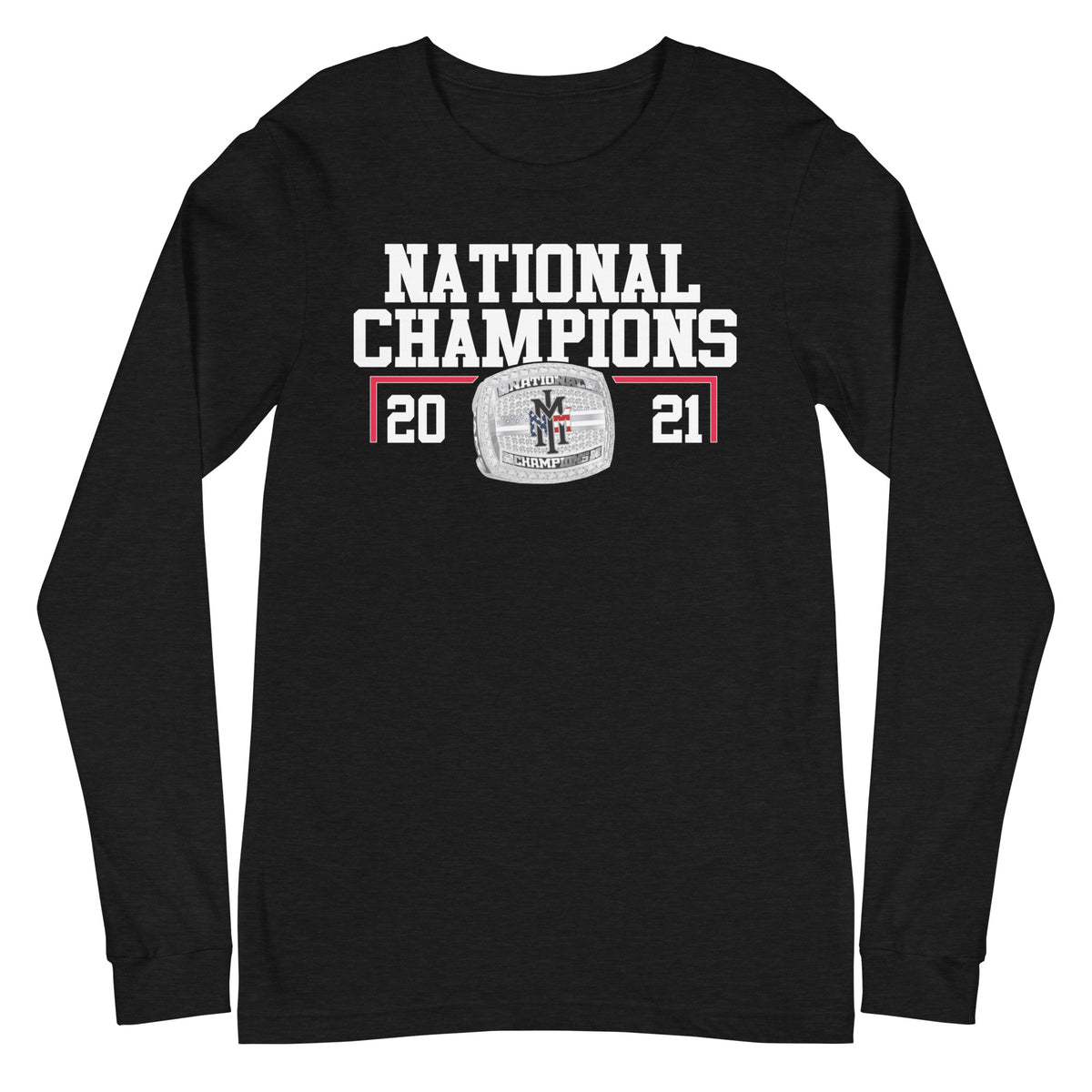 NMMI Football 2021 National Championship Ring Unisex Long Sleeve Tee