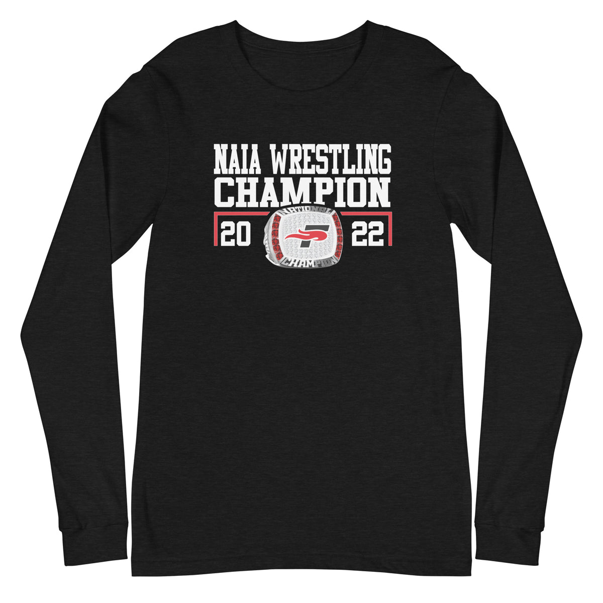 Southeastern University Wrestling 2022 NAIA Championship Ring Unisex Long Sleeve Tee