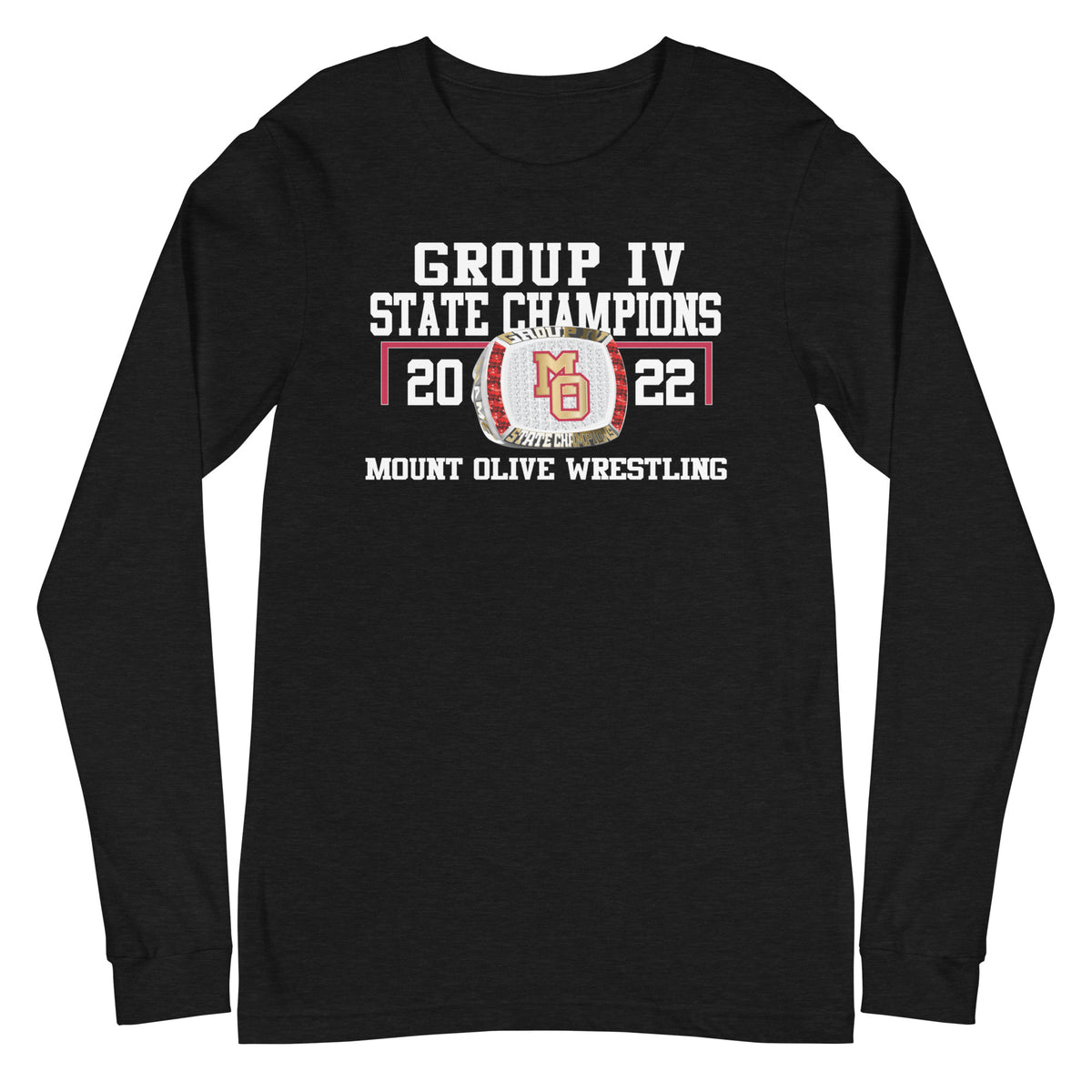 Mount Olive Wrestling 2022 Group IV State Championship Ring Unisex Long Sleeve Tee