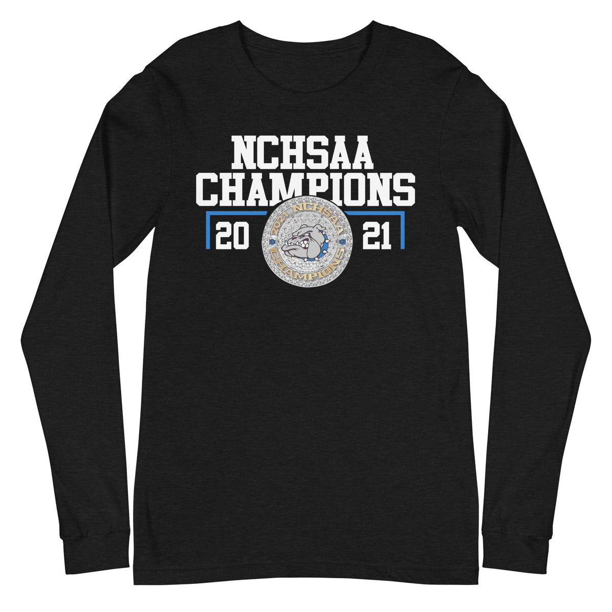 Princeton Middle School Cheer 2021 NCHSAA Championship Ring Unisex Long Sleeve Tee