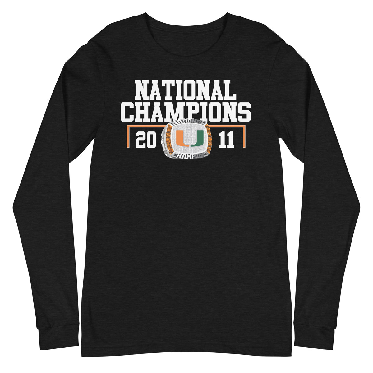 2011 Miami Hurricanes Roller Hockey National Champions Unisex Long Sleeve Tee