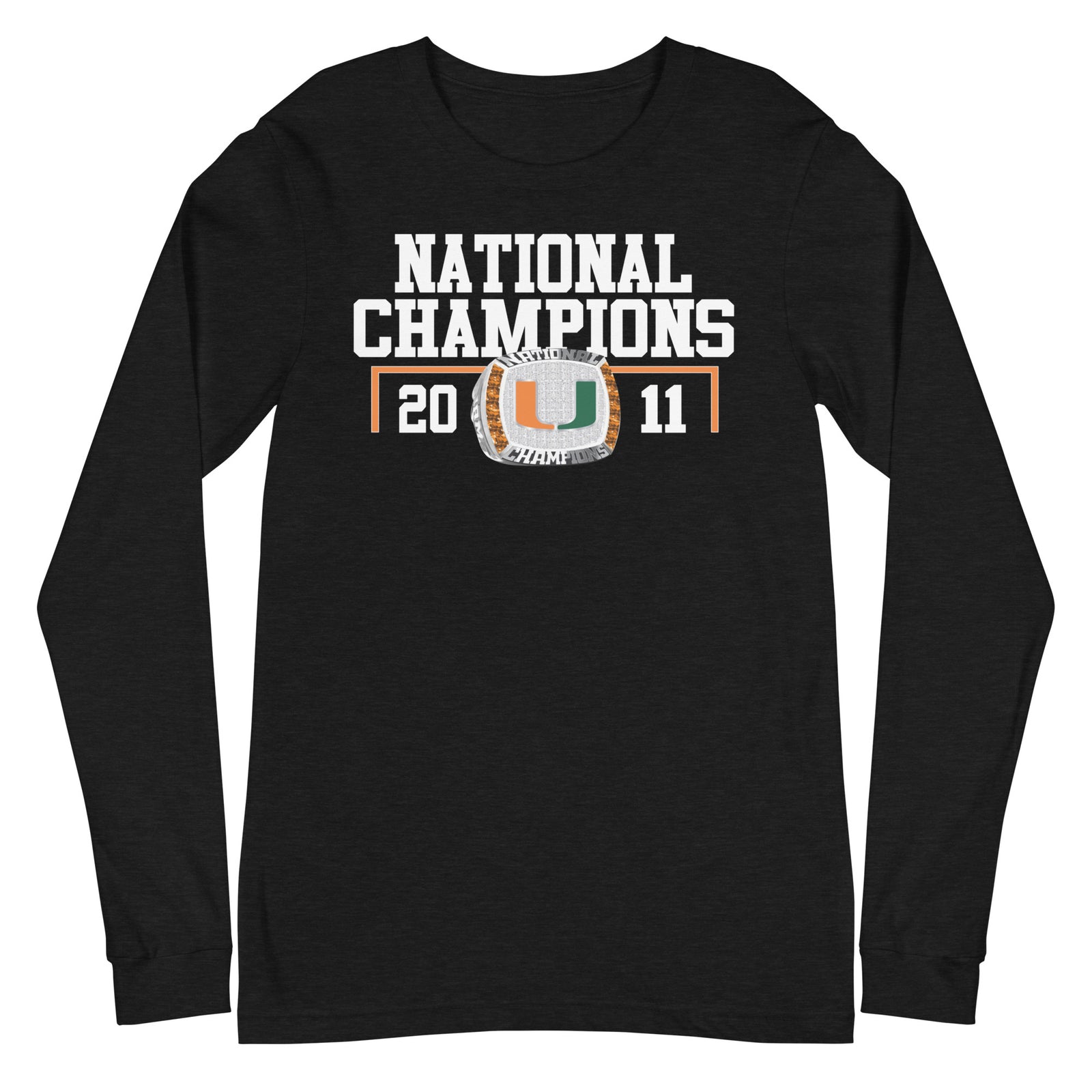 2011 Miami Hurricanes Roller Hockey National Champions Unisex Long Sleeve Tee