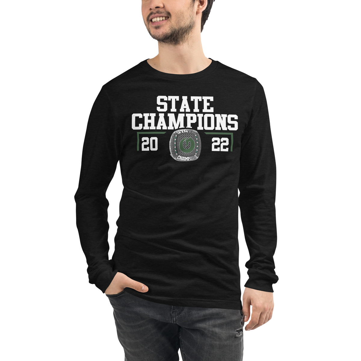 Olympus High School Swimming &amp; Diving 2022 State Championship Ring Unisex Long Sleeve Tee
