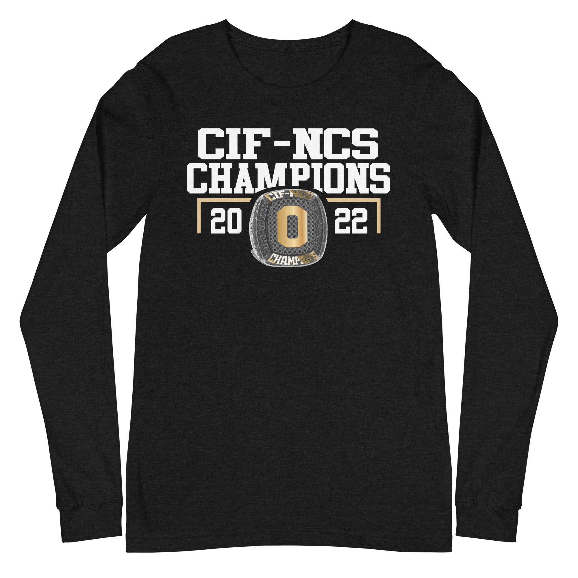 Bishop O'Dowd Men’s Volleyball 2022 CIF-NCS Championship Ring Unisex Long Sleeve Tee