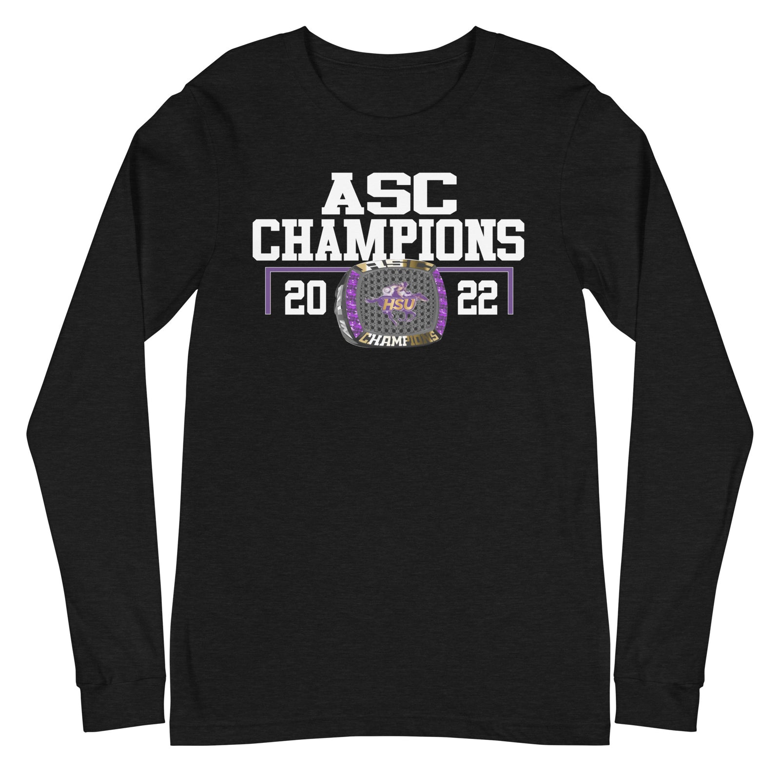 Hardin-Simmons University Men’s Tennis 2022 Blackcast  ASC Championship Ring Unisex Long Sleeve Tee