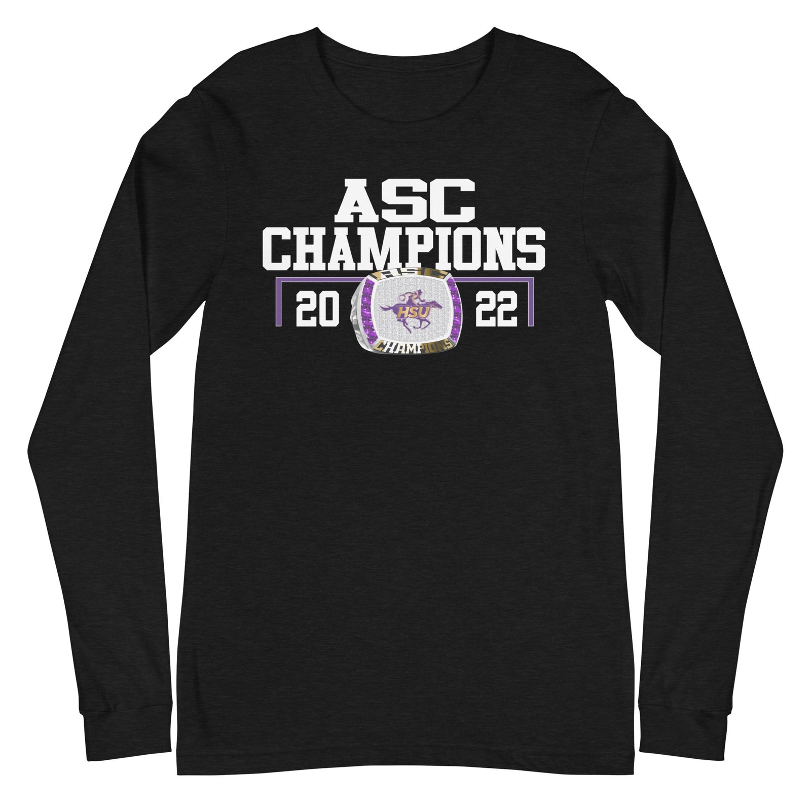 Hardin-Simmons University Men’s Tennis 2022 Silver Lasium ASC Championship Ring Unisex Long Sleeve Tee