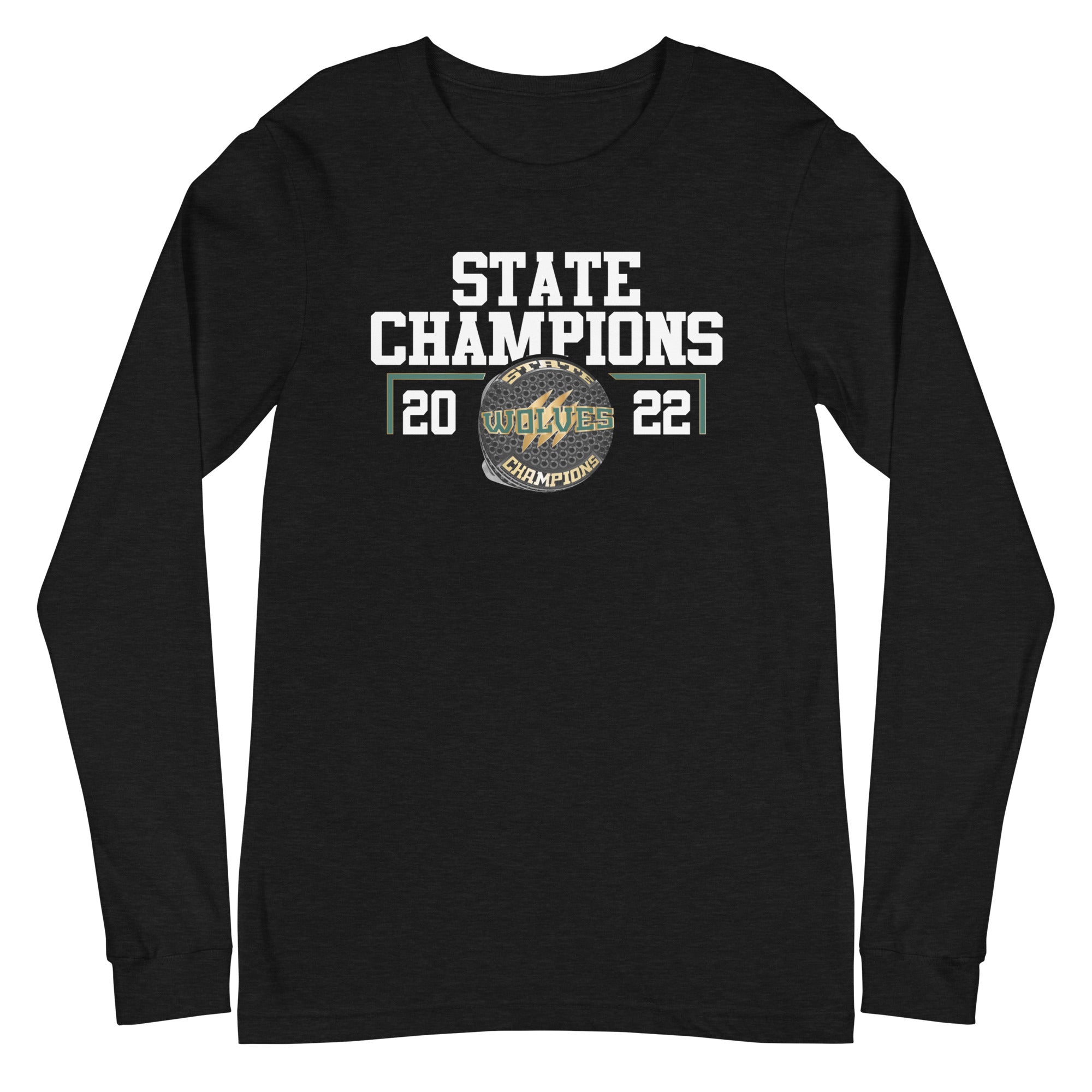 Green Canyon High School Men’s Lacrosse 2022 State Championship Ring Unisex Long Sleeve Tee