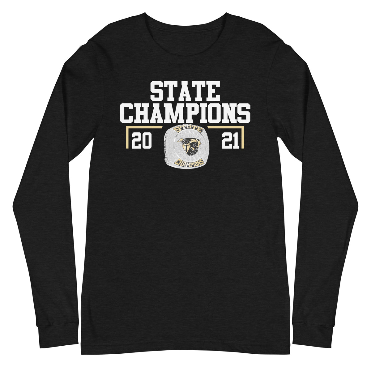 Martin Luther King Jr. Senior High 2021 Football State Championship Ring Unisex Long Sleeve Tee