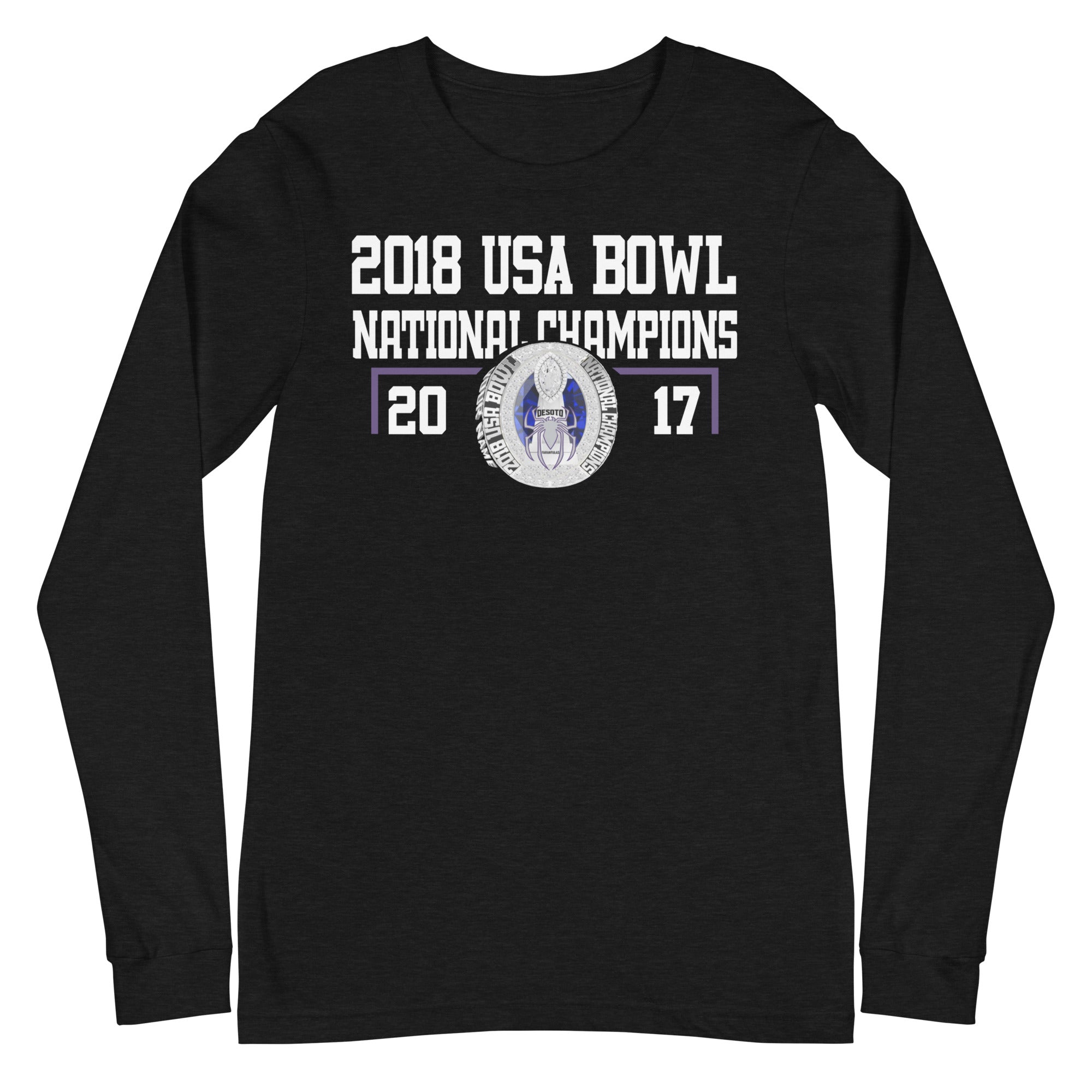 Desoto Tarantulas USA Bowl National Champions Unisex Long Sleeve Tee