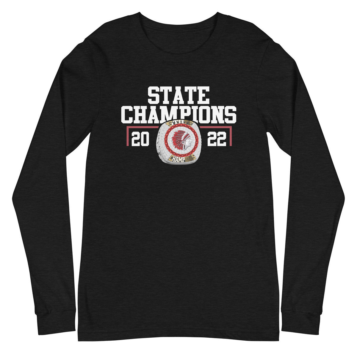 Spirit Lake High School 2022 State Championship Ring Unisex Long Sleeve Tee
