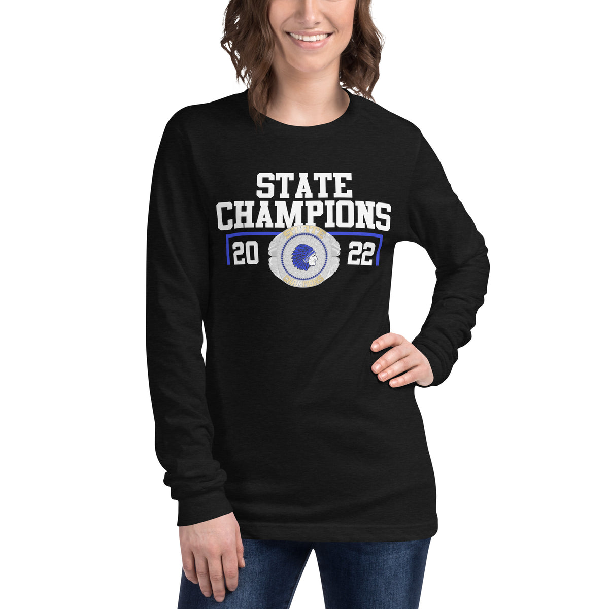 Allegany High School 2022 Fashion State Championship Ring Unisex Long Sleeve Tee
