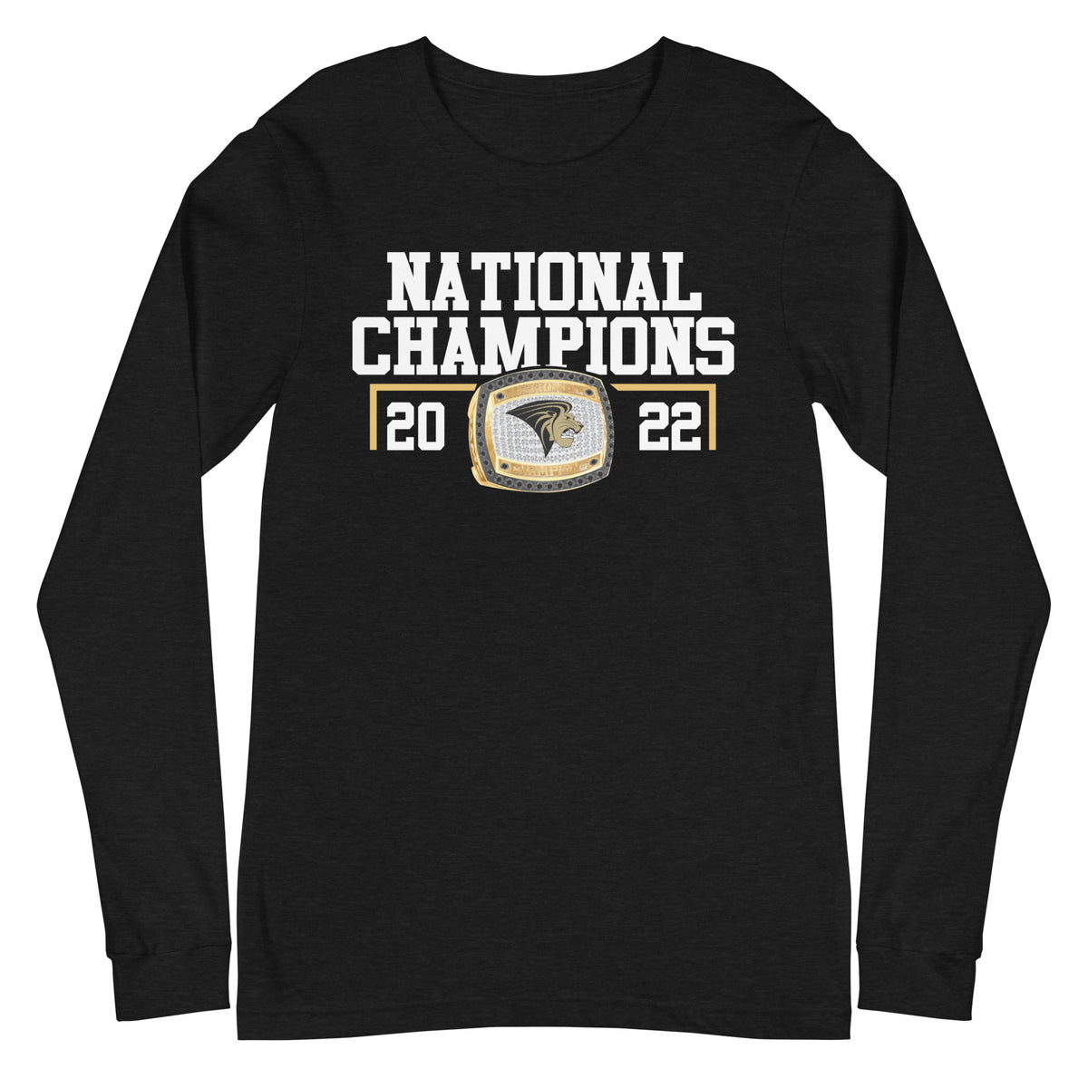 Lindenwood University Cheer 2022 National Championship Ring Unisex Long Sleeve Tee