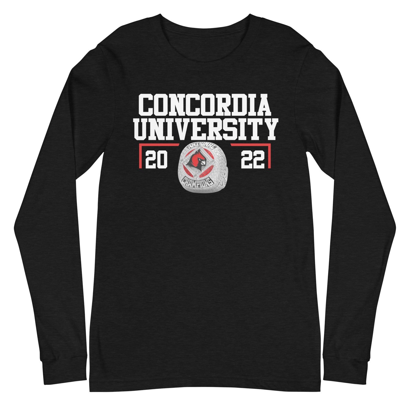 Concordia University Ann Arbor 2022 National Championship Ring Unisex Long Sleeve Tee