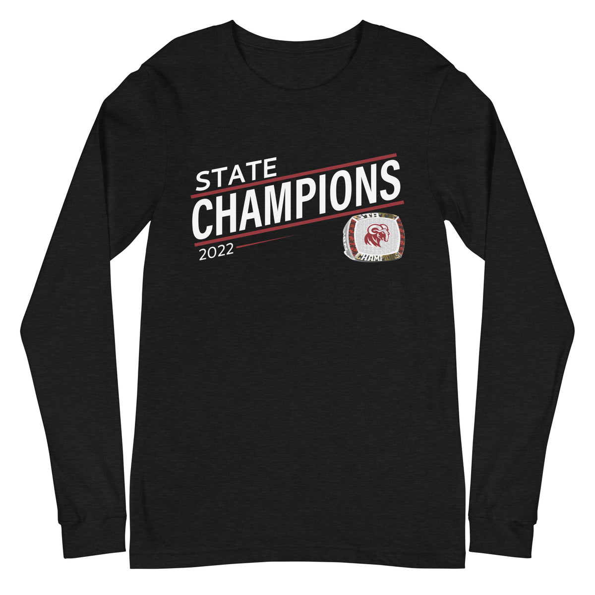 Merino High School 2022 State Championship Ring Redline Unisex Long Sleeve Tee