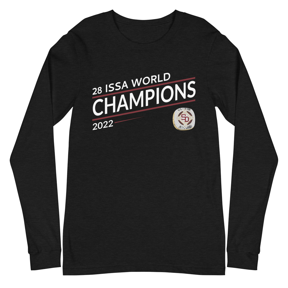 Simmons Day Baseball 2022 28 ISSA World Championship Ring Unisex Long Sleeve Tee