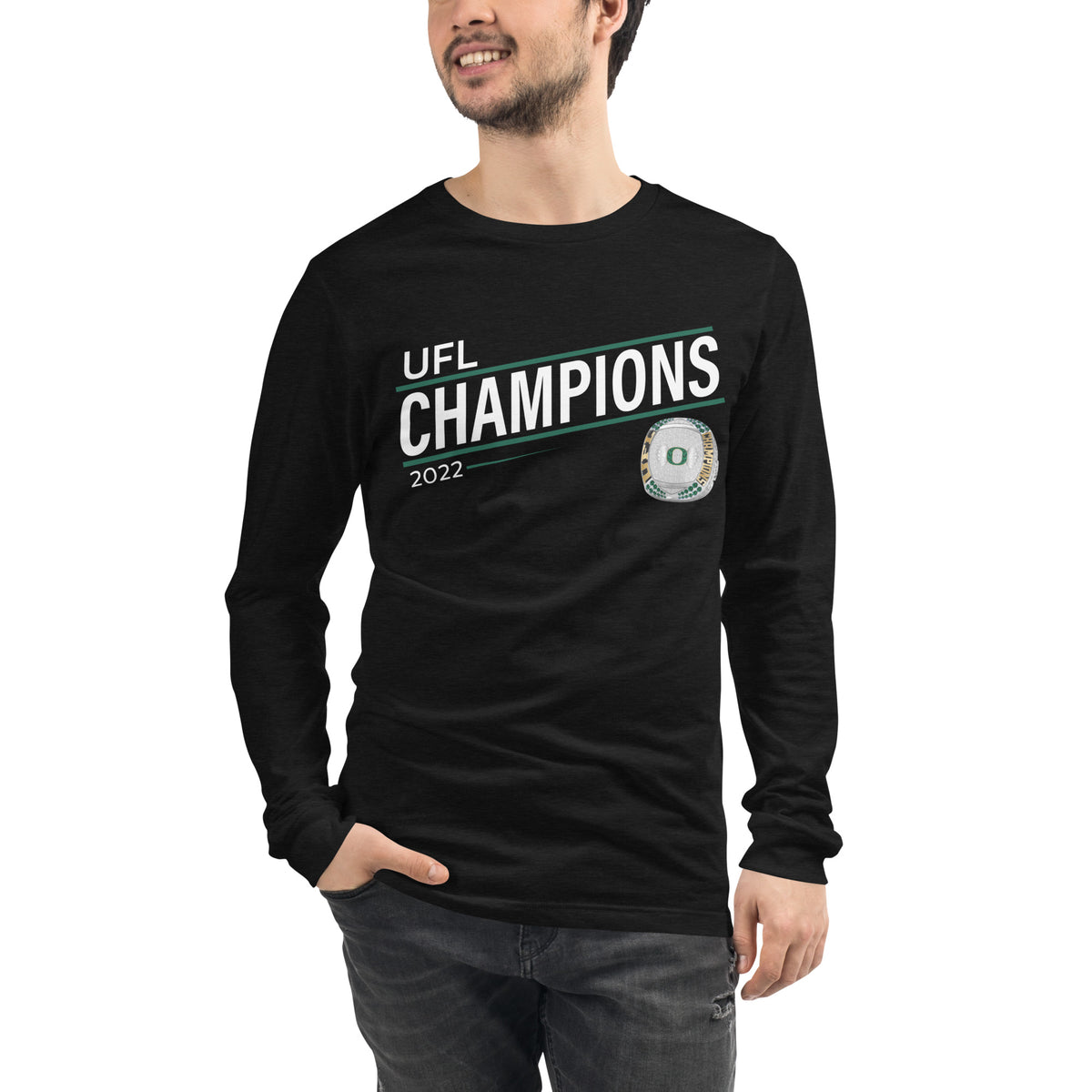 Motorcity Outlaws 2022 UFL Championship Ring Unisex Long Sleeve Tee