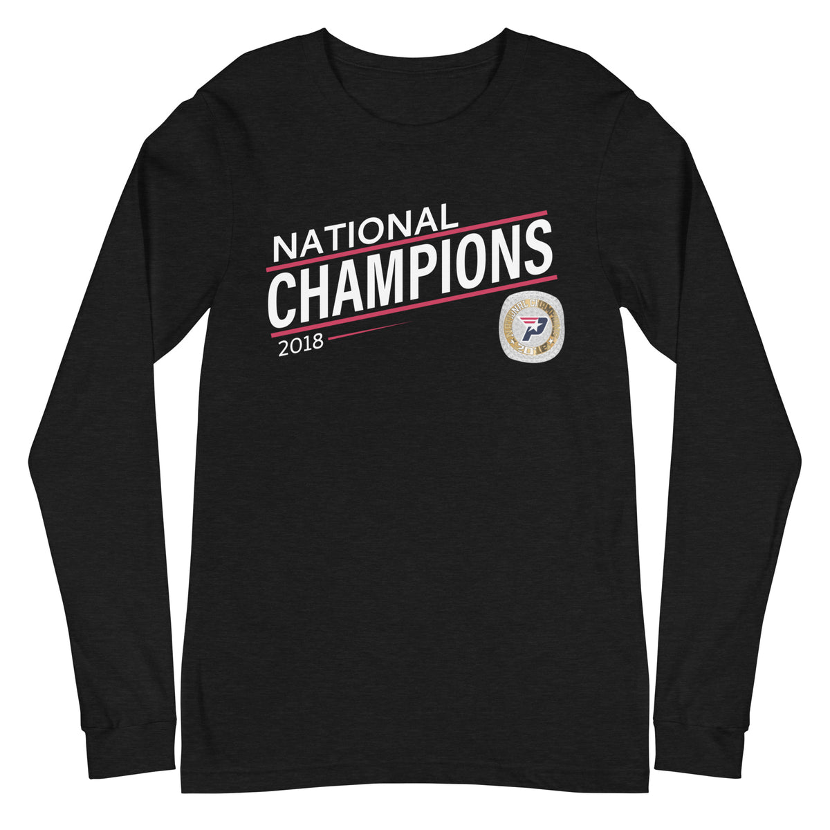 South Bay Patriots Red Line 2018 National Championship Ring  Unisex Long Sleeve Tee