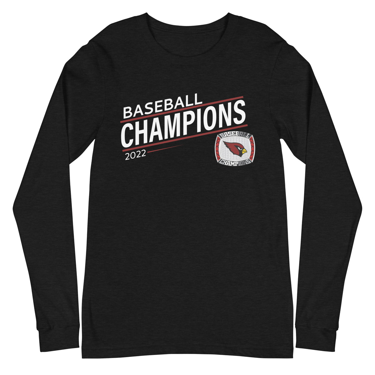 Fairmont Senior High School 2022 Baseball Championship Ring Unisex Long Sleeve Tee