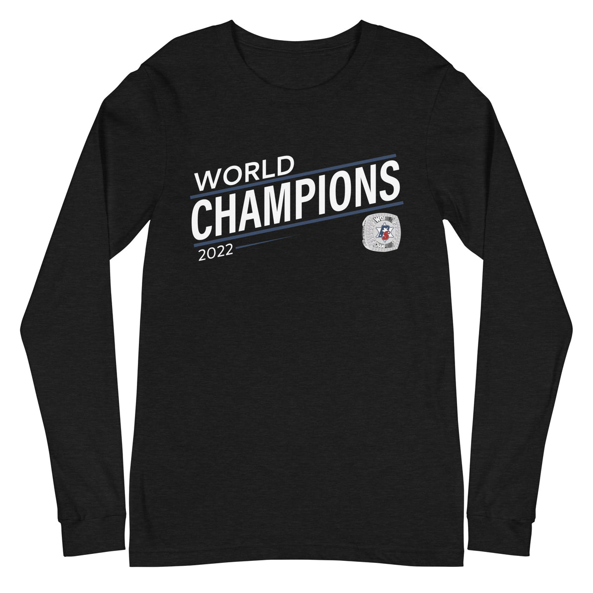 Police Softball Blue Line 2022 World Championship Ring Unisex Long Sleeve Tee
