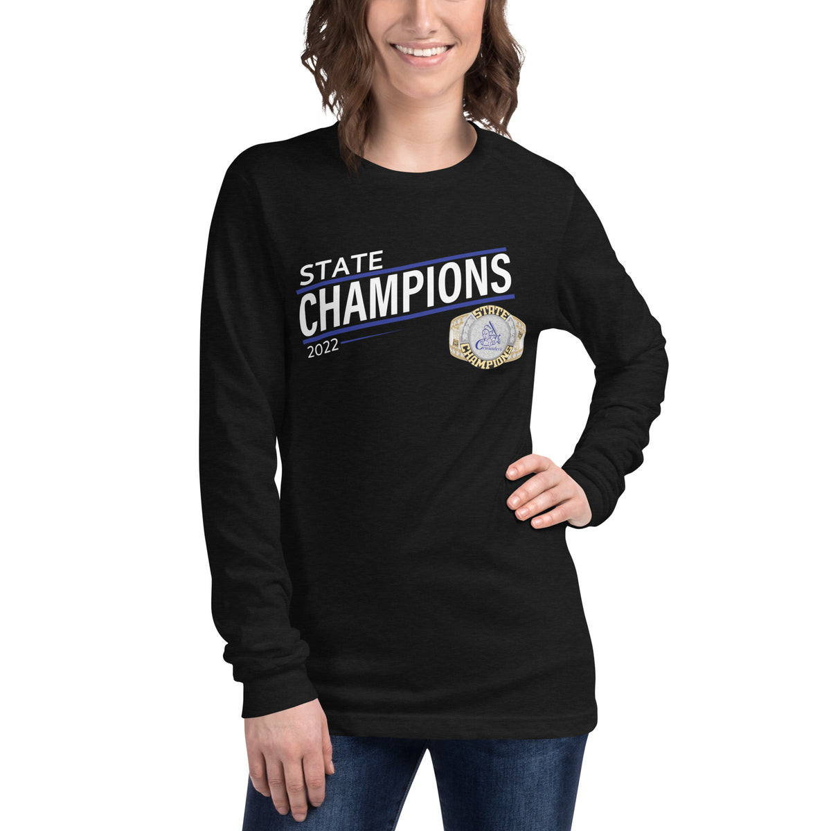 Christ the King Crusaders 2022 State Championship Ring Unisex Long Sleeve Tee