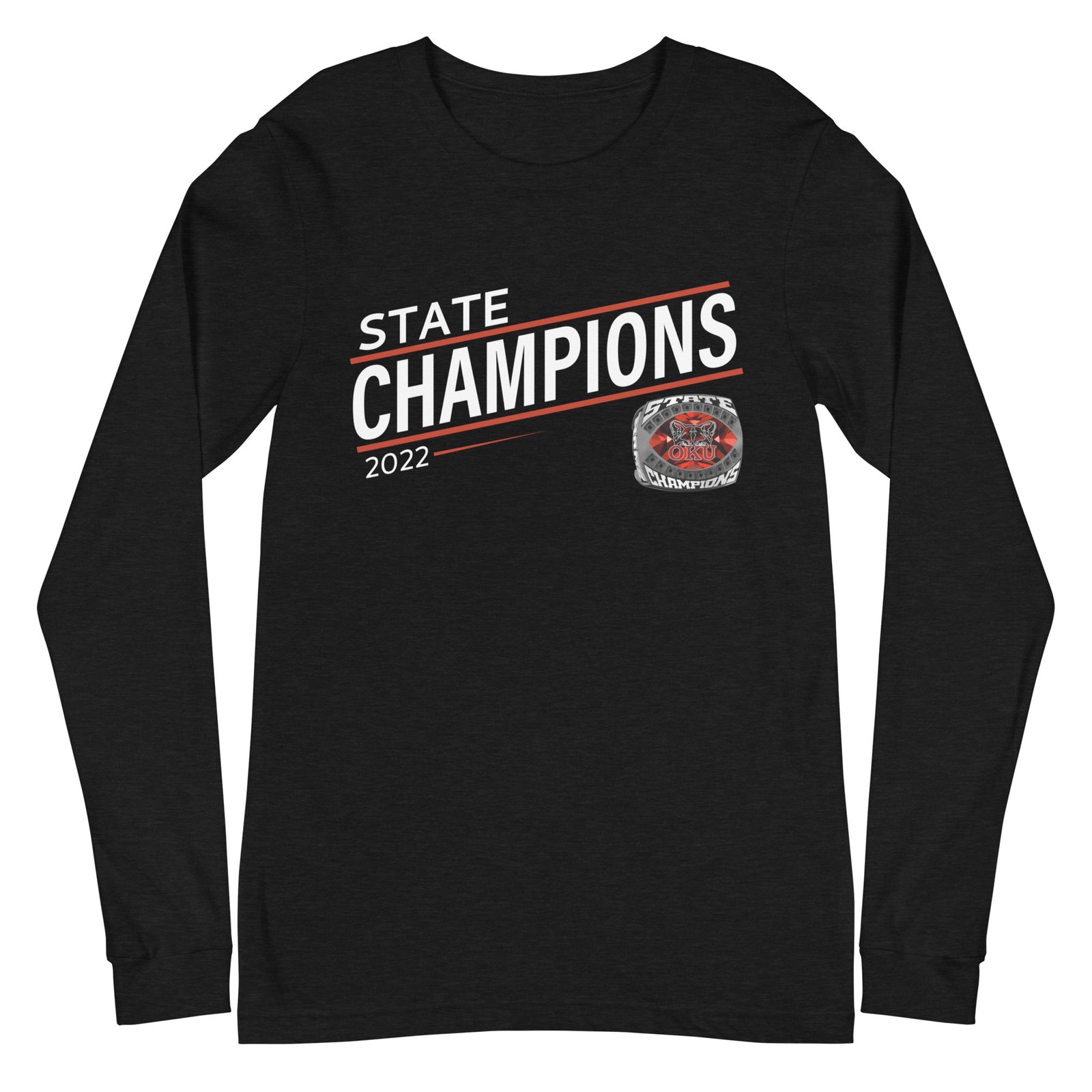 Oklahoma Union High School 2022 State Championship Ring  Unisex Long Sleeve Tee