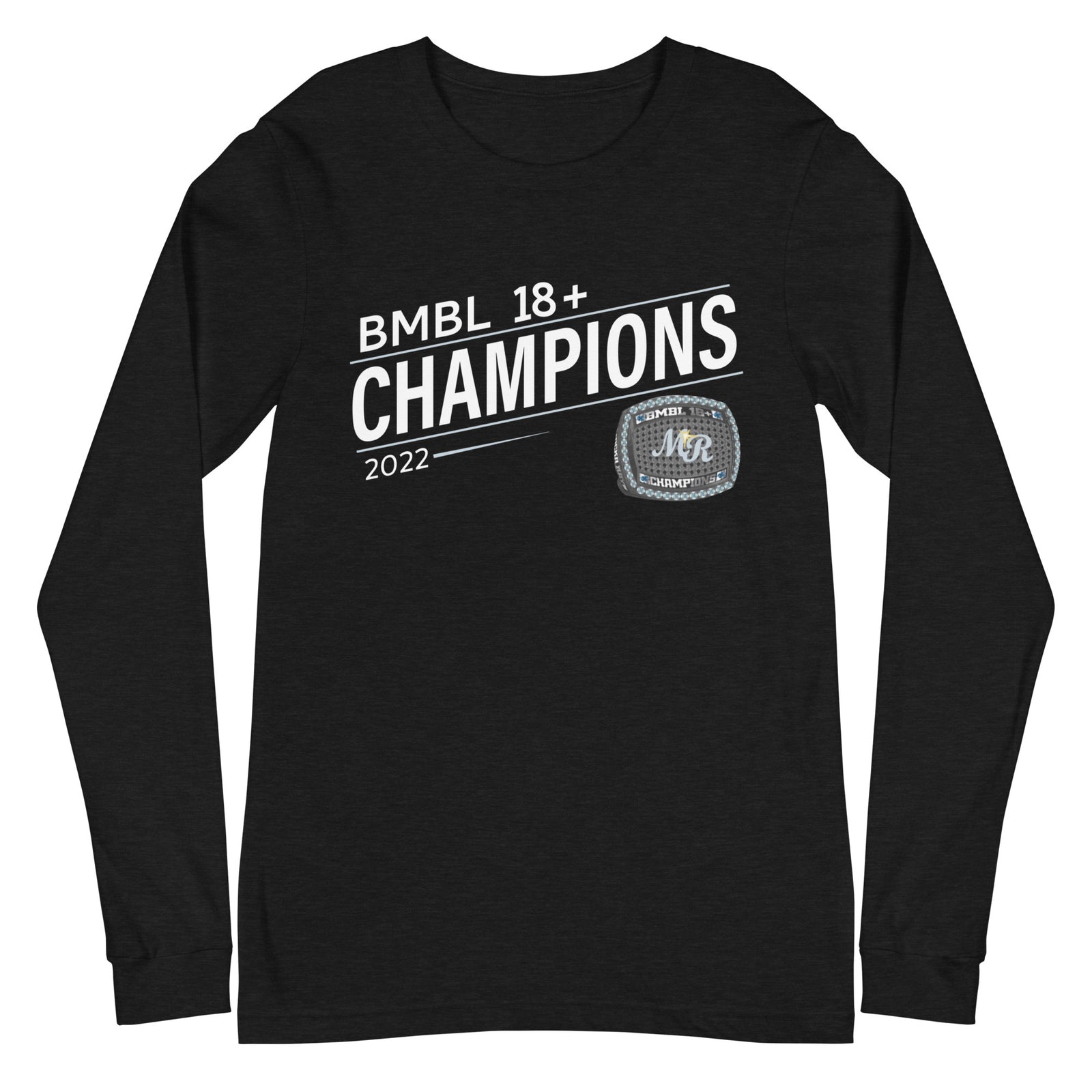 Mocka Rays Baseball 2022 BMBL 18+ Championship Ring Unisex Long Sleeve Tee