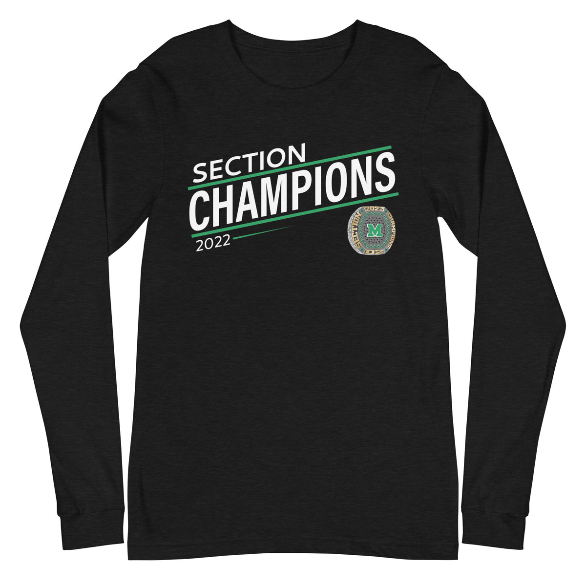 Manteca High School Football 2022 State Championship Ring Unisex Long Sleeve Tee