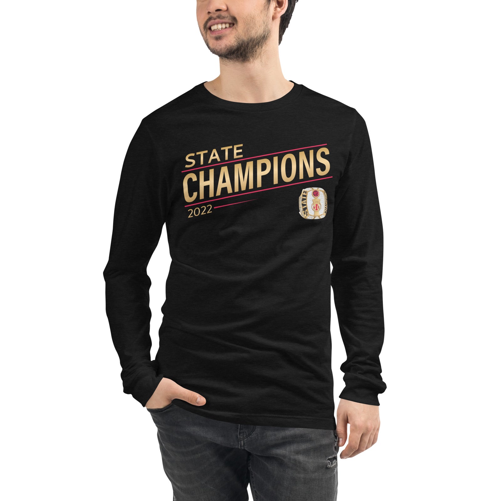 Customer Care Basketball 2022 State Championship Ring Unisex Long Sleeve Tee