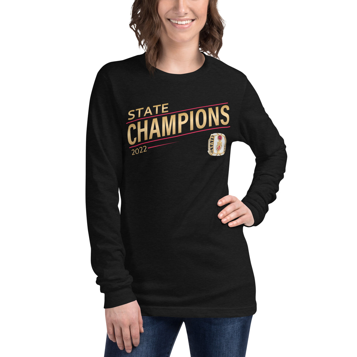 Customer Care Basketball 2022 State Championship Ring Unisex Long Sleeve Tee