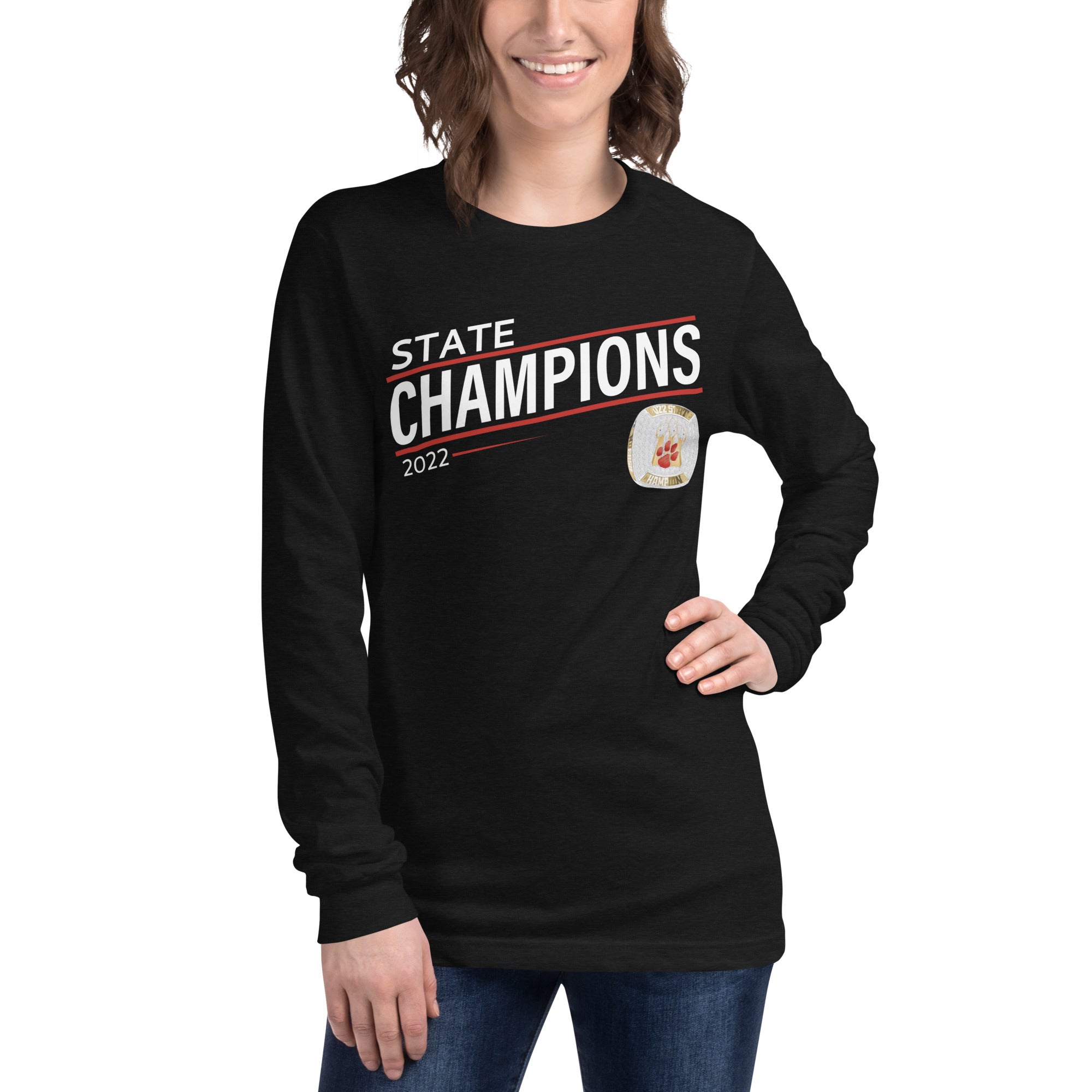 Beechwood High School Football 2022 State Championship Ring Unisex Long Sleeve Tee