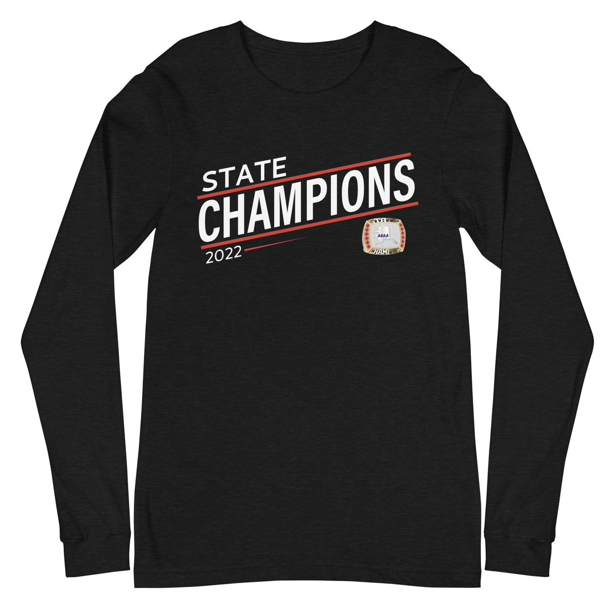 Test Fan Store Football 2022 State Championship Ring Unisex Long Sleeve Tee