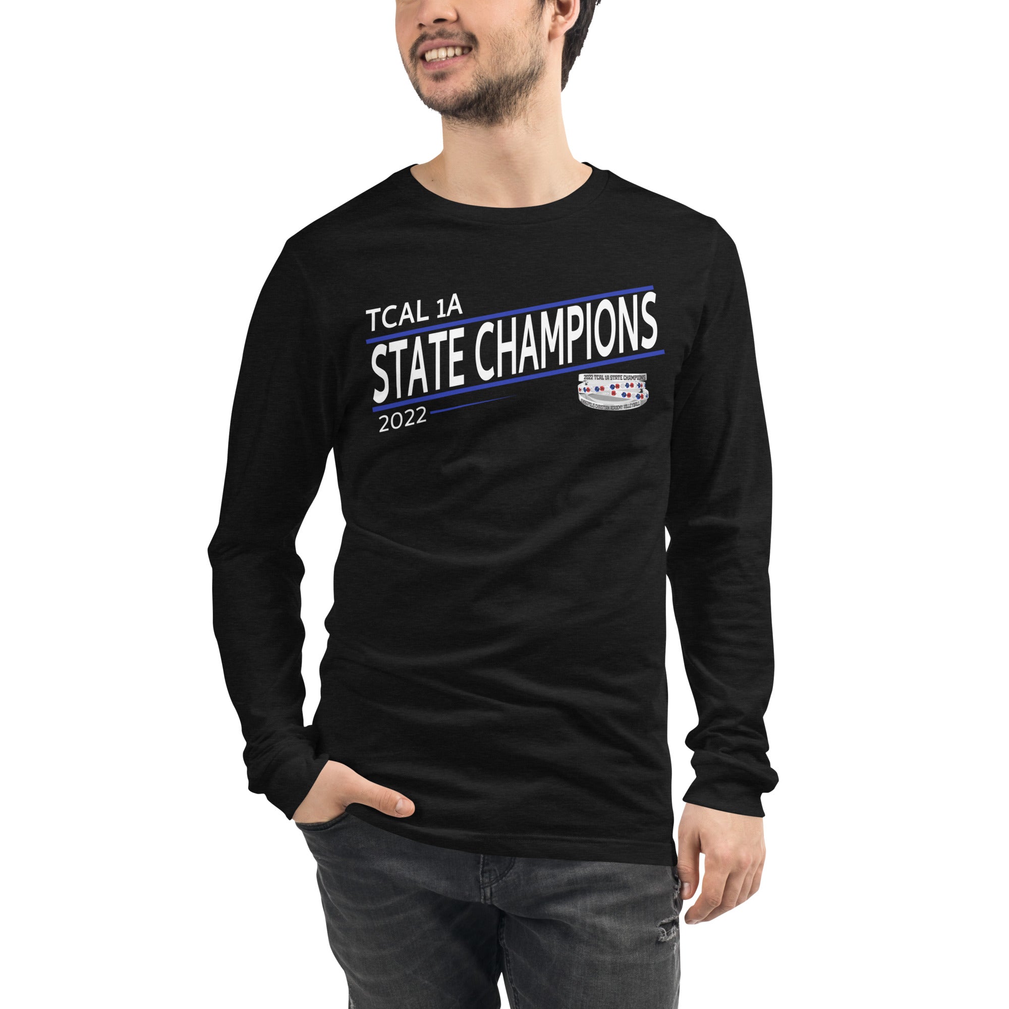 Annapolis Christian Academy Volleyball 2022 State Championship Ring Unisex Long Sleeve Tee