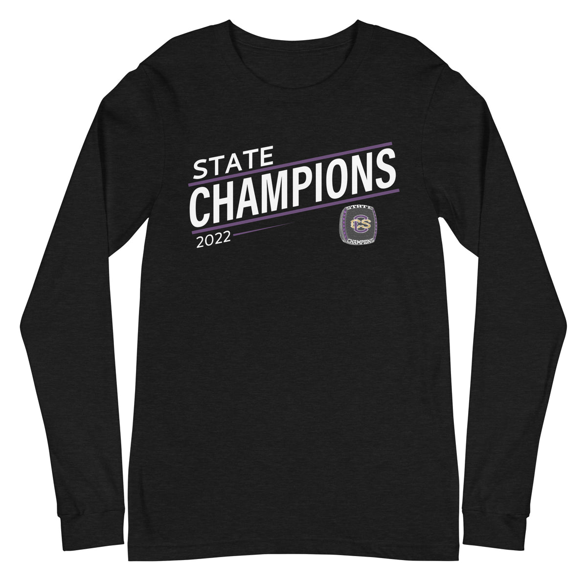 Community Christian High School Cheer 2022 Championship Ring Unisex Long Sleeve Tee