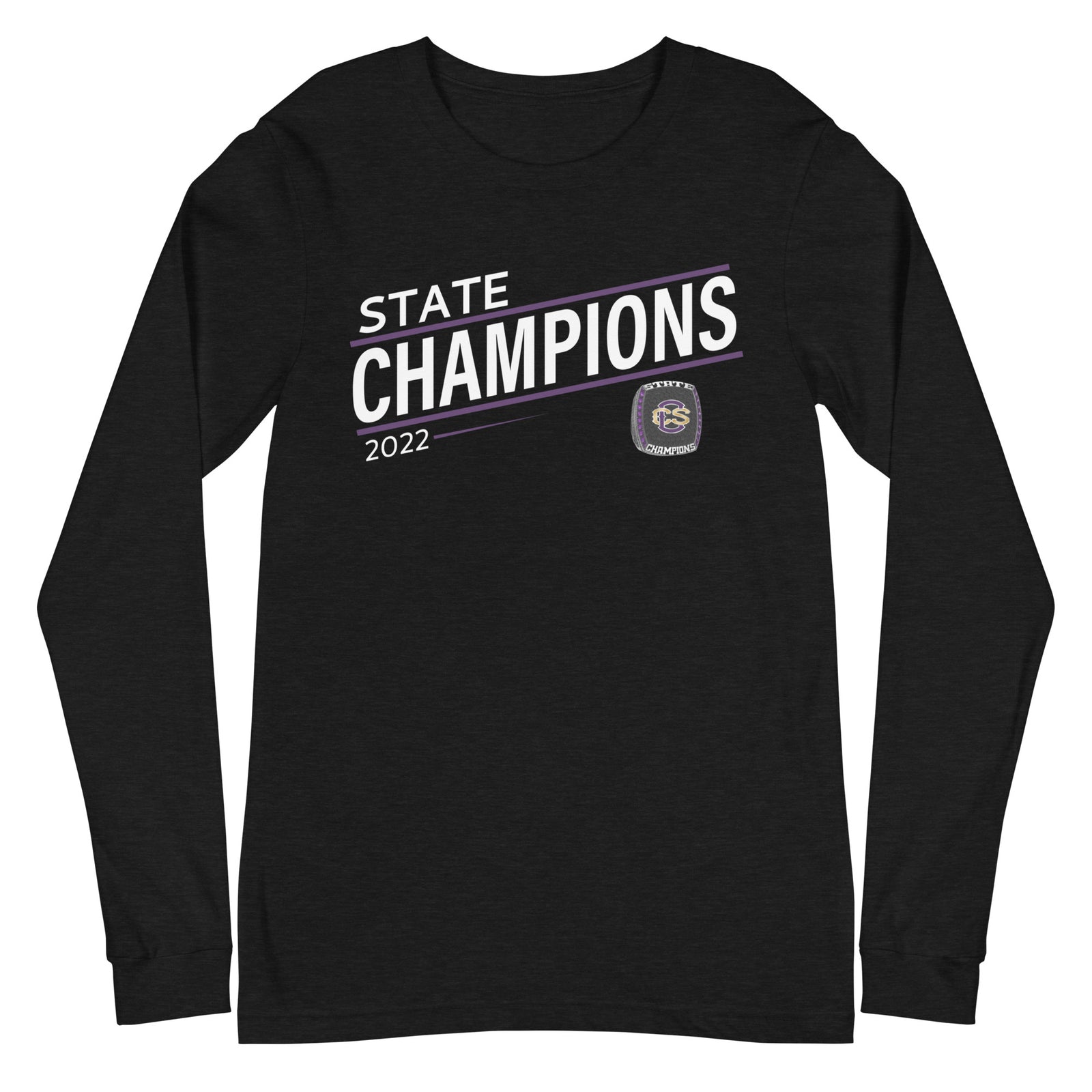 Community Christian High School Cheer 2022 Championship Ring Unisex Long Sleeve Tee