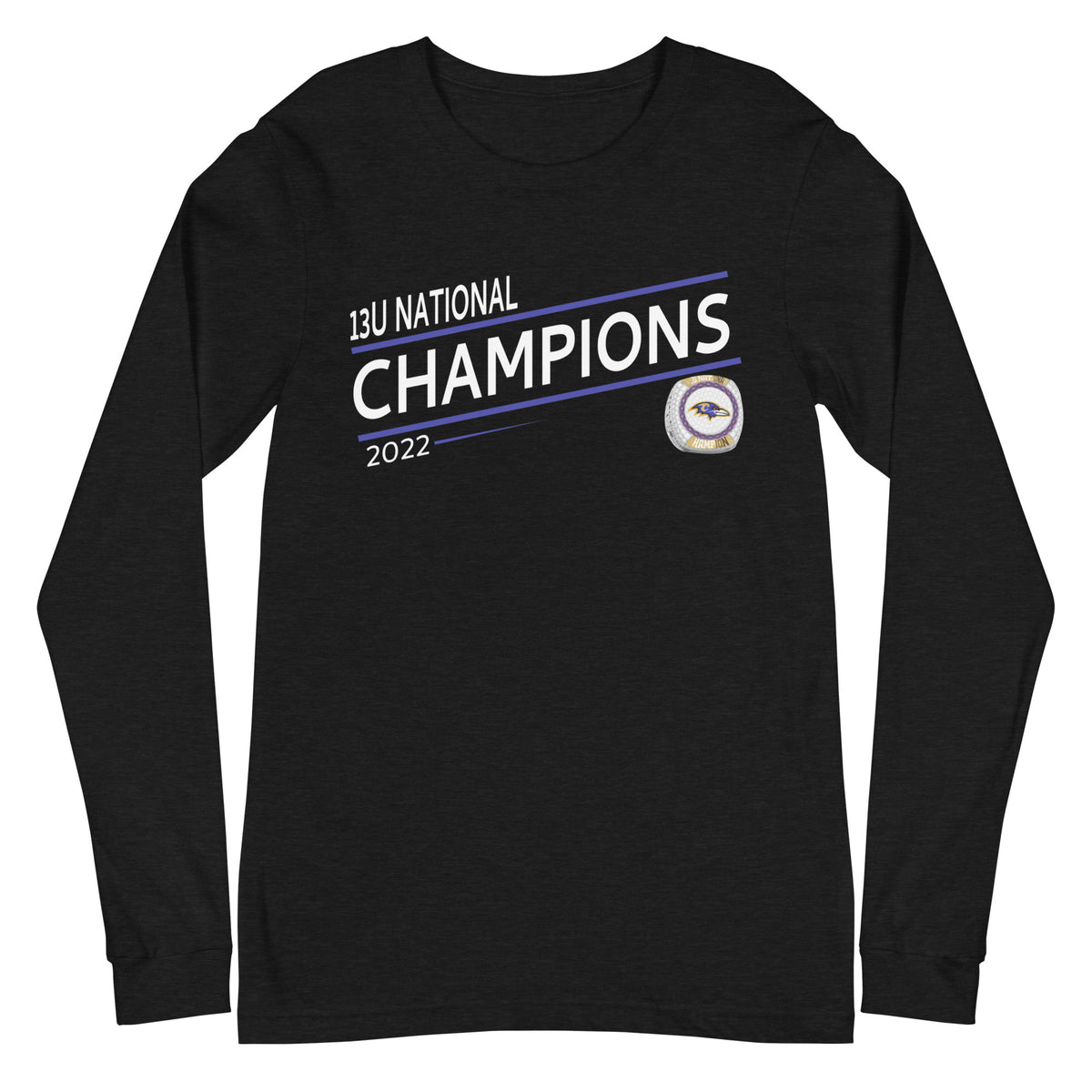 Columbia Ravens Football 2022 State Championship Ring Unisex Long Sleeve Tee