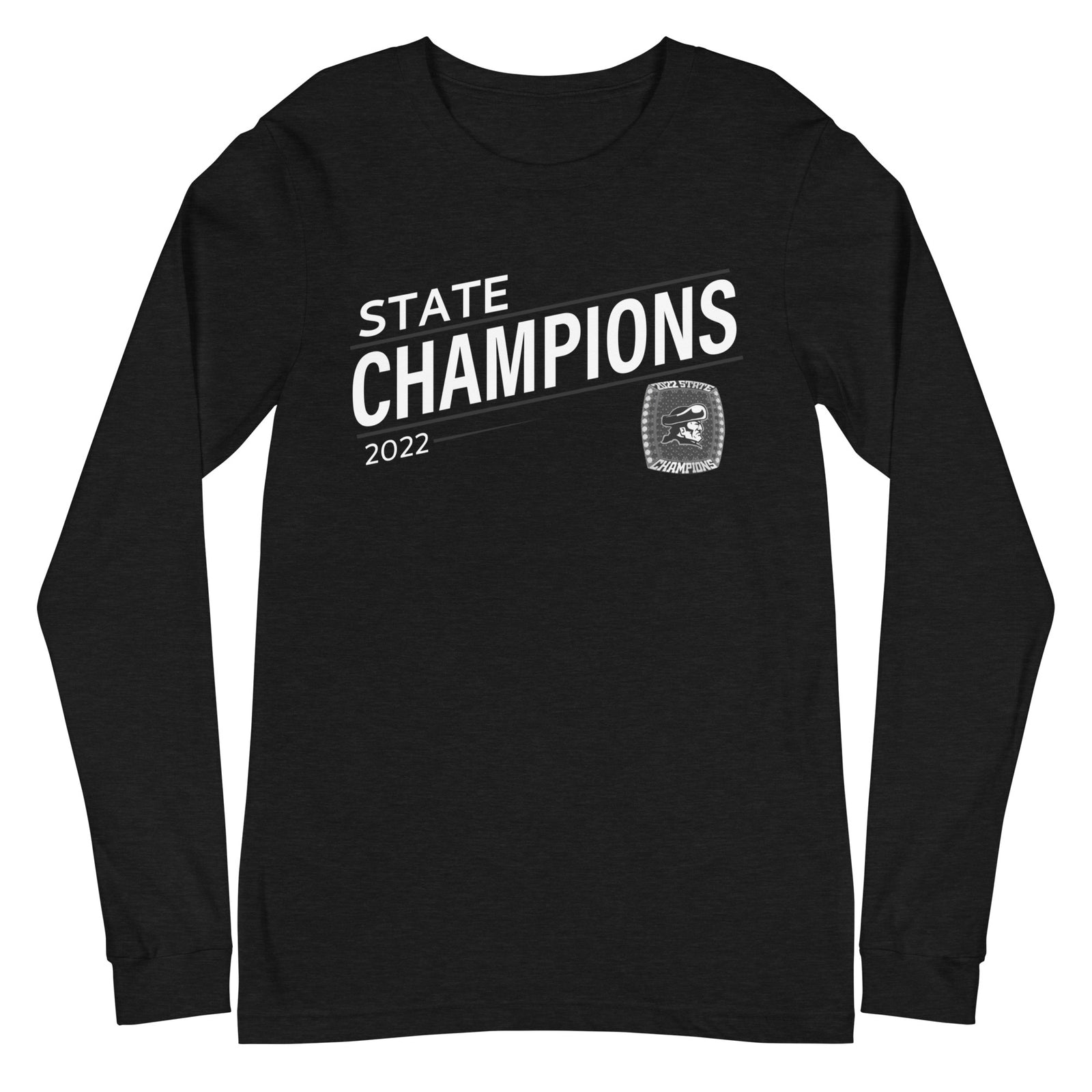 Pilgrim High School Lacrosse 2022 State Championship Ring Unisex Long Sleeve Tee